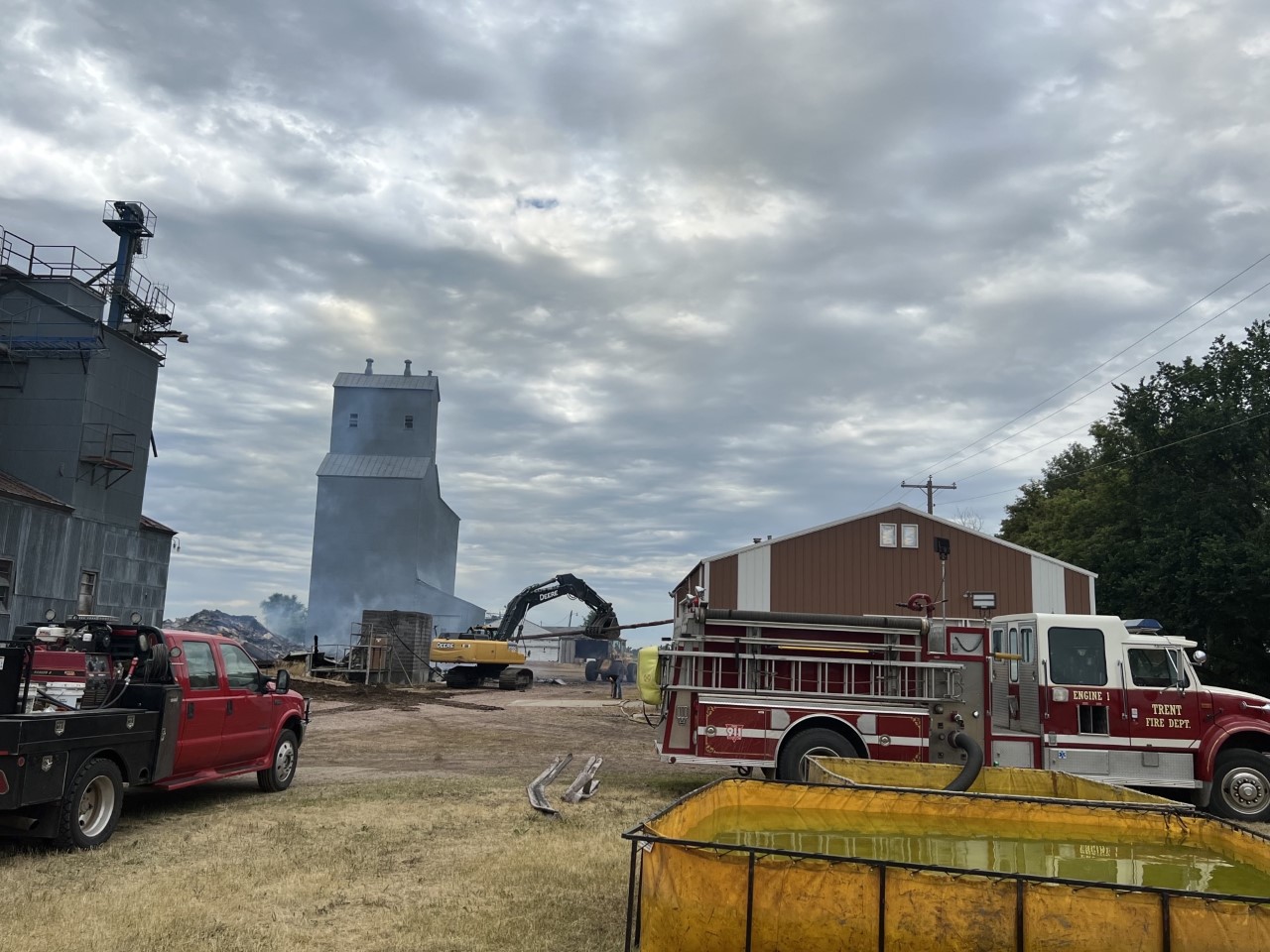 Cleanup day in Trent following elevator fire on Friday KELOAM